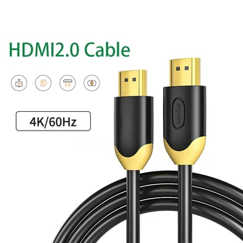 2PCS HDMI je združljiv Kabel usb 2.0 3D, 4K Video Kabli pozlačeni za HD TV BOX PS4 Splitter Preklopnik Računalnik, Prenosni računalniki, Zasloni Kabel