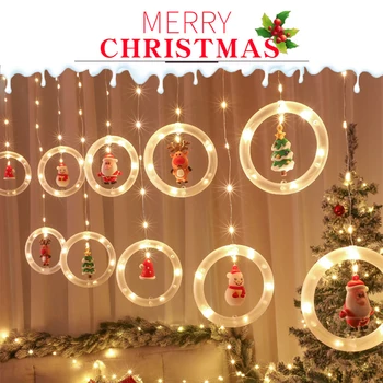 Božični Okraski, Lučka LED Počitnice Navidad Svetlobe Soba Dekor Garland Novo Leto Dekor Niz Luči Santa Okrasni Dodatki