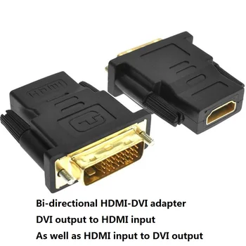 DVI 24+1 Adapter HDMI Kabli 24k pozlačeni Čep Moški-Ženska HDMI Na DVI Kabel Pretvornik 1080P Za HDTV Monitor Projektor