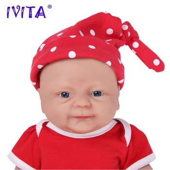 IVITA WG1512 36 cm 1.65 kg za Celotno Telo, Silikonski Bebe Rodi Punčko z 3 Barve Oči Realne Dekle Otroška Igrača za Otroke s Oblačila