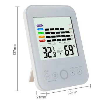 LED Digitalni Termometer, Higrometer Plesnive Opozorilo Smart Touch Zaslon Vremenske Postaje Temperatura Vlažnost Tester Otroška Soba Zaprtih prostorih