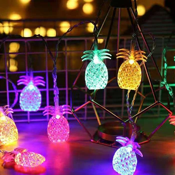 LED luči niz ananas risanka model RGB toplo bela USB 5 V polje baterije AA baterije za Božič, rojstni dan novega leta