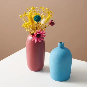 Nordijska Dekoracijo Doma Cvet Vazo Dekorativne Vaze, Keramične Dnevna Soba Dekoracijo Hydroponic Vaze za Cvetje Doma Dekor