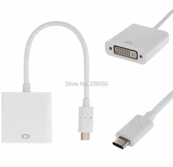 Nov Prihod USB-C USB 3.1 Tip C Moški DVI Ženski 1080P Zaslon Zaslon Adapter Converter Connector for Mac Macbook