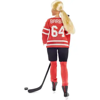 Prvotni Barbie Igrače Tim Hortons 12 Inch Nošenje Hokej Enotno Blond Lase Dekle Športno Opremo GHT51 Za Otrok Rojstni dan Igrača