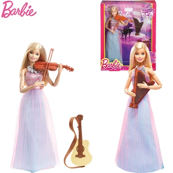 Prvotni Barbie Violinist Lutka Playset z Dodatki Modni Model Lutka Barbie Igrača za Dekleta Igrajo Hiša Igrača Darilo za Rojstni dan DLG94