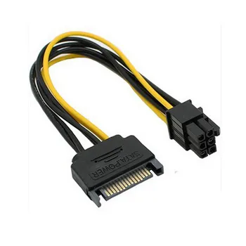 SATA Napajalni Kabel 15 Pin Za 6 Pin PCI EXPRESS, PCI-E, Sata, Grafika Prilagodilnik Pretvornika Video Kartice, Napajalni Kabel Kabel Feb 7 Spusti Ladje