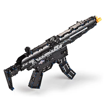 Sodobno vojaško orožje gradnik gumico Brzostrelka MP5 pištolo model zbor opeke igrače zbirka darila za fante