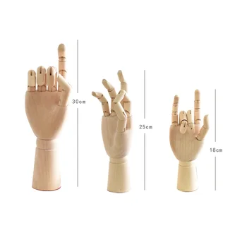 Strani Lesene Figurice Vrtljiv Človekovih Skupno Roko Model Za Risanje Skice Miniature Office Home Namizje Soba Dekoracijo