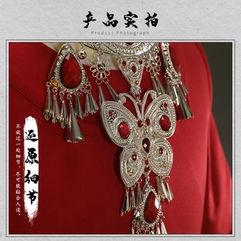 Tian Guan Ci Fu Cosplay Xie Lian Hua Cheng Nebesa Uradni Cosplay Kostum Han Fu Cosplay Kimono Rekviziti Rdeče Obleke Lasuljo Čevlji