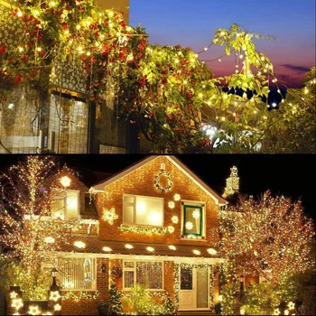 Zunanji božič niz led luči m 100 m 50 M 30 M 20M 10M 5M Luces Decoracion vila lučka, praznik luči, osvetlitev drevesa garland